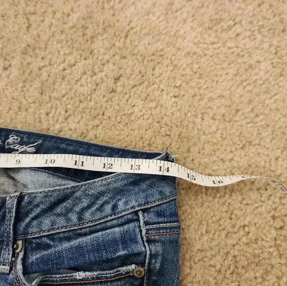 American Eagle Medium Wash Blue Jeans Size 2S 28" Waist Straight Leg #C69 - Picture 5 of 5